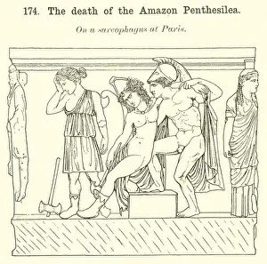 The death of the Amazon Penthesilea (engraving) The death of the Amazon Penthesilea (engraving)