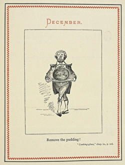 Alice In Wonderland Illustrations Prints: December. Remove the pudding!