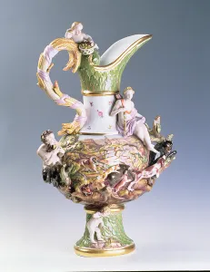 Decorative jug representing Earth, manufactured in Misnia, c.1860-80 (porcelain) Decorative jug representing Earth, manufactured in Misnia, c.1860-80 (porcelain)