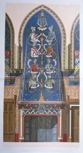 Decorative scheme with King Arthur and the Knights of the Round table Decorative scheme with King Arthur and the Knights of the Round table