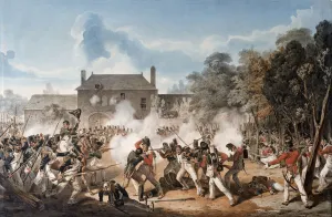 Defence of the Chateau de Hougoumont by the flank Company, Coldstream Guards 1815 Defence of the Chateau de Hougoumont by the flank Company, Coldstream Guards 1815