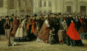 Degree Morning at Cambridge in 1863 (oil on canvas) (detail of 169477) Degree Morning at Cambridge in 1863 (oil on canvas) (detail of 169477)
