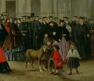 Degree Morning at Cambridge in 1863 (oil on canvas) (detail of 169477) Degree Morning at Cambridge in 1863 (oil on canvas) (detail of 169477)