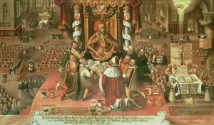 The Delivery of the Augsburg Confession, 25th June 1530, 1617 (oil on panel) The Delivery of the Augsburg Confession, 25th June 1530, 1617 (oil on panel)