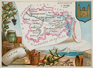 Department of Aude in south-central France (chromolitho) Department of Aude in south-central France (chromolitho)