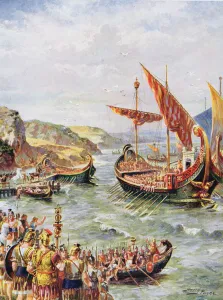 Departure of the Romans from Britain after the sacking of Rome in 410 AD Departure of the Romans from Britain after the sacking of Rome in 410 AD