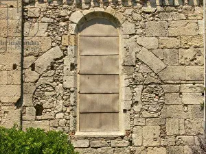 Depicting a view of a blocked up ancient window Depicting a view of a blocked up ancient window