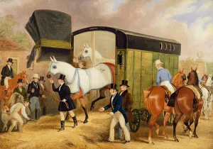 The Derby Pets: The Arrival, 1842 (oil on canvas) The Derby Pets: The Arrival, 1842 (oil on canvas)