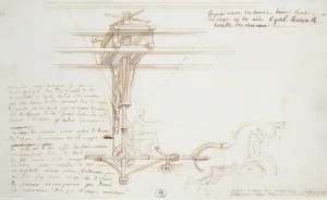 Design for the chariot of Phaeton in the opera by Lully (brown ink & wash on paper) Design for the chariot of Phaeton in the opera by Lully (brown ink & wash on paper)