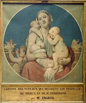 Design for the stained glasses of the Chapel of St Ferdinand in Paris (painting) Design for the stained glasses of the Chapel of St Ferdinand in Paris (painting)