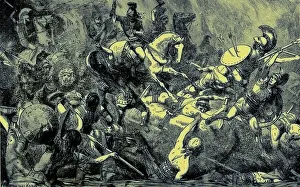 Destruction of the Athenian army in Sicily, illustration from The Illustrated History of the World, published c Destruction of the Athenian army in Sicily, illustration from The Illustrated History of the World, published c