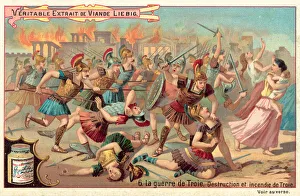 The destruction and burning of Troy (chromolitho) The destruction and burning of Troy (chromolitho)