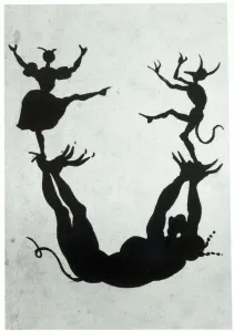 Devilish Alphabet, engraved by Delannois, 1825 (litho) (b/w photo) (detail Devilish Alphabet, engraved by Delannois, 1825 (litho) (b/w photo) (detail