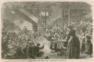 Dinner time at the Clare Market ragged School, Christmas 1869 (engraving) Dinner time at the Clare Market ragged School, Christmas 1869 (engraving)