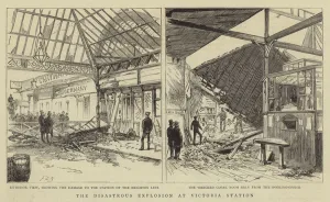 The Disastrous Explosion at Victoria Station, 1884 (engraving) The Disastrous Explosion at Victoria Station, 1884 (engraving)