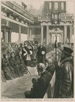 Distribution of Maunday Charity at Whitehall (engraving) Distribution of Maunday Charity at Whitehall (engraving)