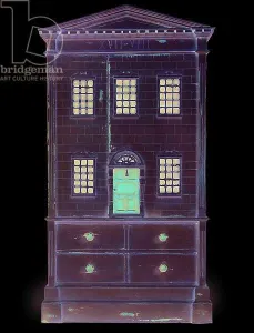 Doll's house linen press of recent manufacture (mahogany) Doll's house linen press of recent manufacture (mahogany)