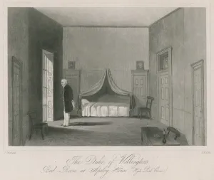 The Duke of Wellington's bedroom at Apsley House, Hyde Park Corner (engraving) The Duke of Wellington's bedroom at Apsley House, Hyde Park Corner (engraving)