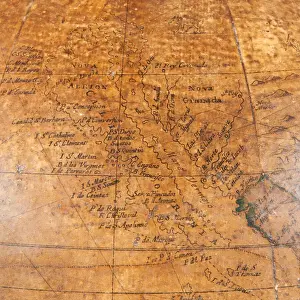 Early English terrestrial globe, c.1673 (engraving, brass, walnut & oak) Early English terrestrial globe, c.1673 (engraving, brass, walnut & oak)