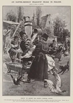 An Easter Monday peasants frolic in Poland (litho) An Easter Monday peasants frolic in Poland (litho)