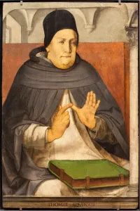 Effigy of St. Thomas Aquinas (ca. 1224-1274), religious of the Dominican order Effigy of St. Thomas Aquinas (ca. 1224-1274), religious of the Dominican order