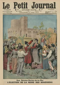 Electing the Queen of the Bohemians, Sainte-Maries-de-la-Mer, front cover illustration Electing the Queen of the Bohemians, Sainte-Maries-de-la-Mer, front cover illustration