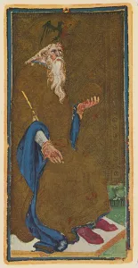 The Emperor, fascimile of a tarot card from the Visconti deck The Emperor, fascimile of a tarot card from the Visconti deck