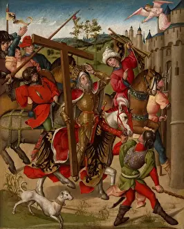 Emperor Heraclius Denied Entry into Jerusalem, 1485-95 (tempera and oil on panel) Emperor Heraclius Denied Entry into Jerusalem, 1485-95 (tempera and oil on panel)