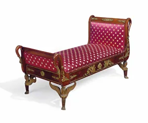 Empire Gilt-Metal-Mounted Mahogany Daybed, early 19th century (mahogany) Empire Gilt-Metal-Mounted Mahogany Daybed, early 19th century (mahogany)