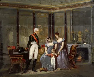 The Empress Josephine presenting her daughter, Hortense and grandson The Empress Josephine presenting her daughter, Hortense and grandson