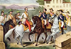 ENCOUNTER OF VILLAFRANCA 1859. 1861 (lithograph) ENCOUNTER OF VILLAFRANCA 1859. 1861 (lithograph)
