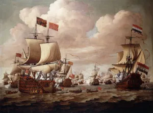 The English and Dutch Fleets exchanging Salutes at Sea with the Prince' The English and Dutch Fleets exchanging Salutes at Sea with the Prince'