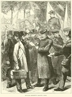 English residents leaving Paris, October 1870 (engraving) English residents leaving Paris, October 1870 (engraving)