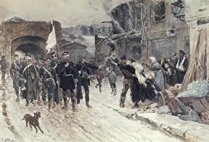 The Entrance into Belfort of the German Commander Bearing the Flag of Truce The Entrance into Belfort of the German Commander Bearing the Flag of Truce