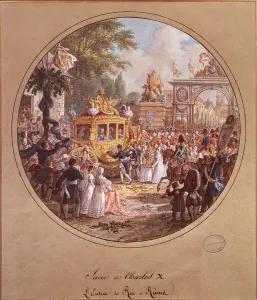 The Entrance of Charles X (1757-1836) into Reims, 28th May 1825 (w/c on paper) The Entrance of Charles X (1757-1836) into Reims, 28th May 1825 (w/c on paper)