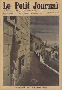 The escape of Captain Lux (colour litho) The escape of Captain Lux (colour litho)