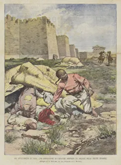The Events in China, a Corpse Stripper Surprised by Soldiers of European Troops (colour Litho) The Events in China, a Corpse Stripper Surprised by Soldiers of European Troops (colour Litho)
