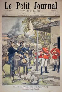Events in the Transvaal: Summons to the English, front cover of Le Petit Journal' Events in the Transvaal: Summons to the English, front cover of Le Petit Journal'