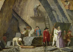 Extracting Sainte-Anne Marble from a Quarry (oil on canvas) Extracting Sainte-Anne Marble from a Quarry (oil on canvas)