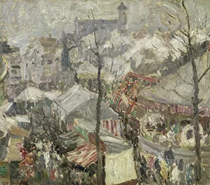 Belgium Collection: Fair on Vrijdagmarkt in Ghent (oil on canvas)