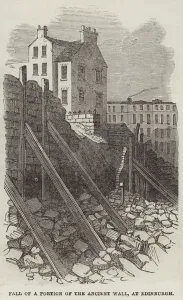 Fall of a Portion of the Ancient Wall, at Edinburgh (engraving) Fall of a Portion of the Ancient Wall, at Edinburgh (engraving)