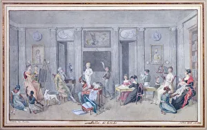 Family in a study room on the Ile de La Reunion, 1813 (w/c on paper) Family in a study room on the Ile de La Reunion, 1813 (w/c on paper)