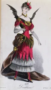 Fancy dress costume for a female devil, from L'Art du Travestissement' Fancy dress costume for a female devil, from L'Art du Travestissement'