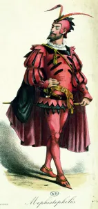 Fancy dress costume for Mephistopheles, from L'Art du Travestissement' Fancy dress costume for Mephistopheles, from L'Art du Travestissement'