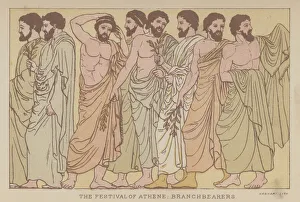 The Festival of Athene, Branchbearers (colour litho) The Festival of Athene, Branchbearers (colour litho)