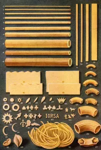 Fifty Varieties of Pasta, 1911 (screen print) Fifty Varieties of Pasta, 1911 (screen print)