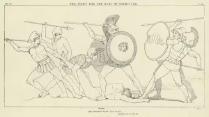 The fight for the body of Partoclus (engraving) The fight for the body of Partoclus (engraving)