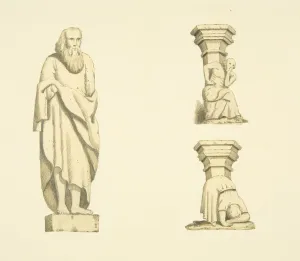 Figure and two trusses in niches of Tower of St Mary Redcliffe (w/c on paper) Figure and two trusses in niches of Tower of St Mary Redcliffe (w/c on paper)