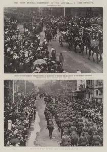The First Federal Parliament of the Australasian Commonwealth (b/w photo) The First Federal Parliament of the Australasian Commonwealth (b/w photo)