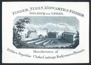 Fisher, Nixon, Howarth & Fisher, trade card (coloured engraving) Fisher, Nixon, Howarth & Fisher, trade card (coloured engraving)